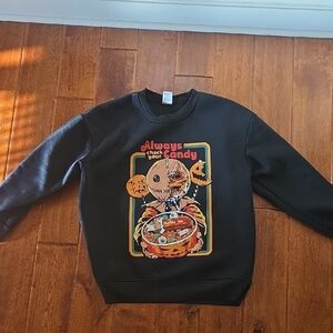 Black Halloween Graphic Sweater